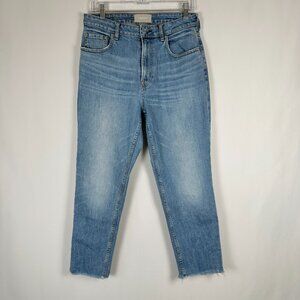 Everlane The Curvy Cheeky Jean Women's 29 Blue Denim Casual‎ Raw Ankle Hem